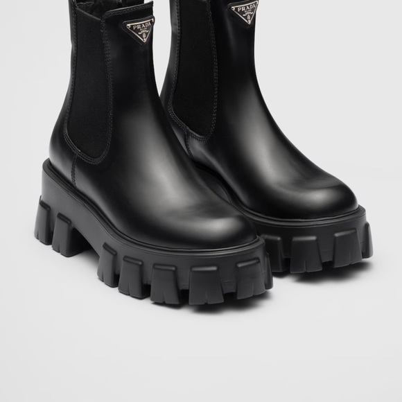 PRADA Monolith leather booties - Picture 2 of 15